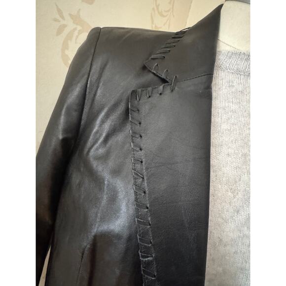 Gerard Darel 100% Leather Black Jacket Ladies Small - Picture 2 of 5